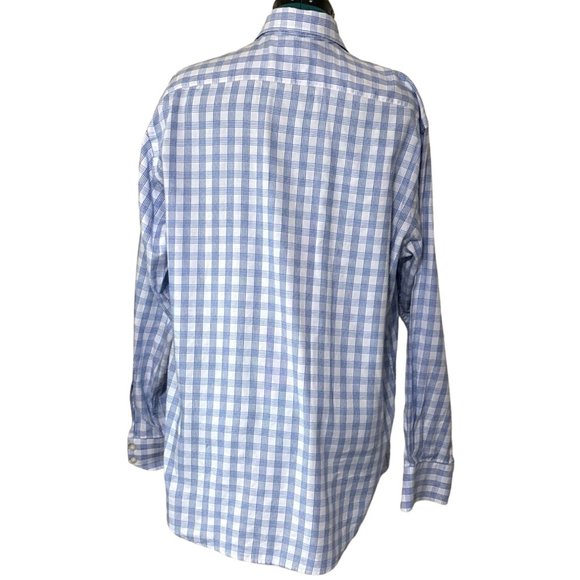 TD Thomas Dean Men's Button-Down Casual Shirt Check Pattern Cotton Size L (READ) - Picture 2 of 16
